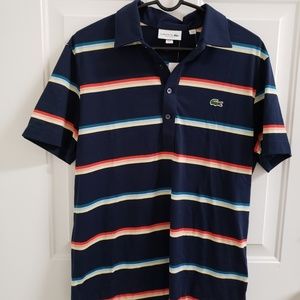 Lacoste Striped Short Sleeve Polo - New With Tags